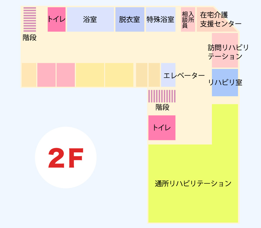 アップル学園前 本館 2階のフロアマップ