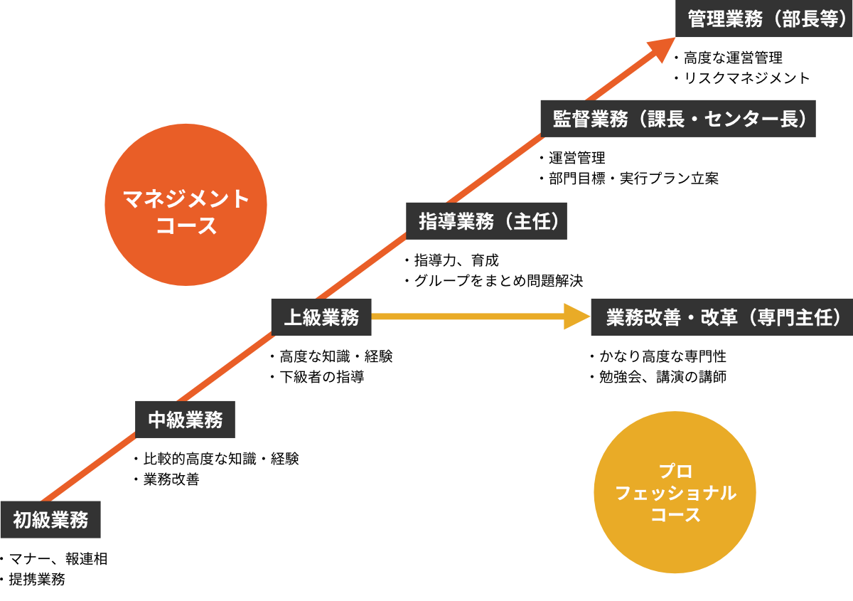 キャリアアップの仕組み（正職員「簡略版」）